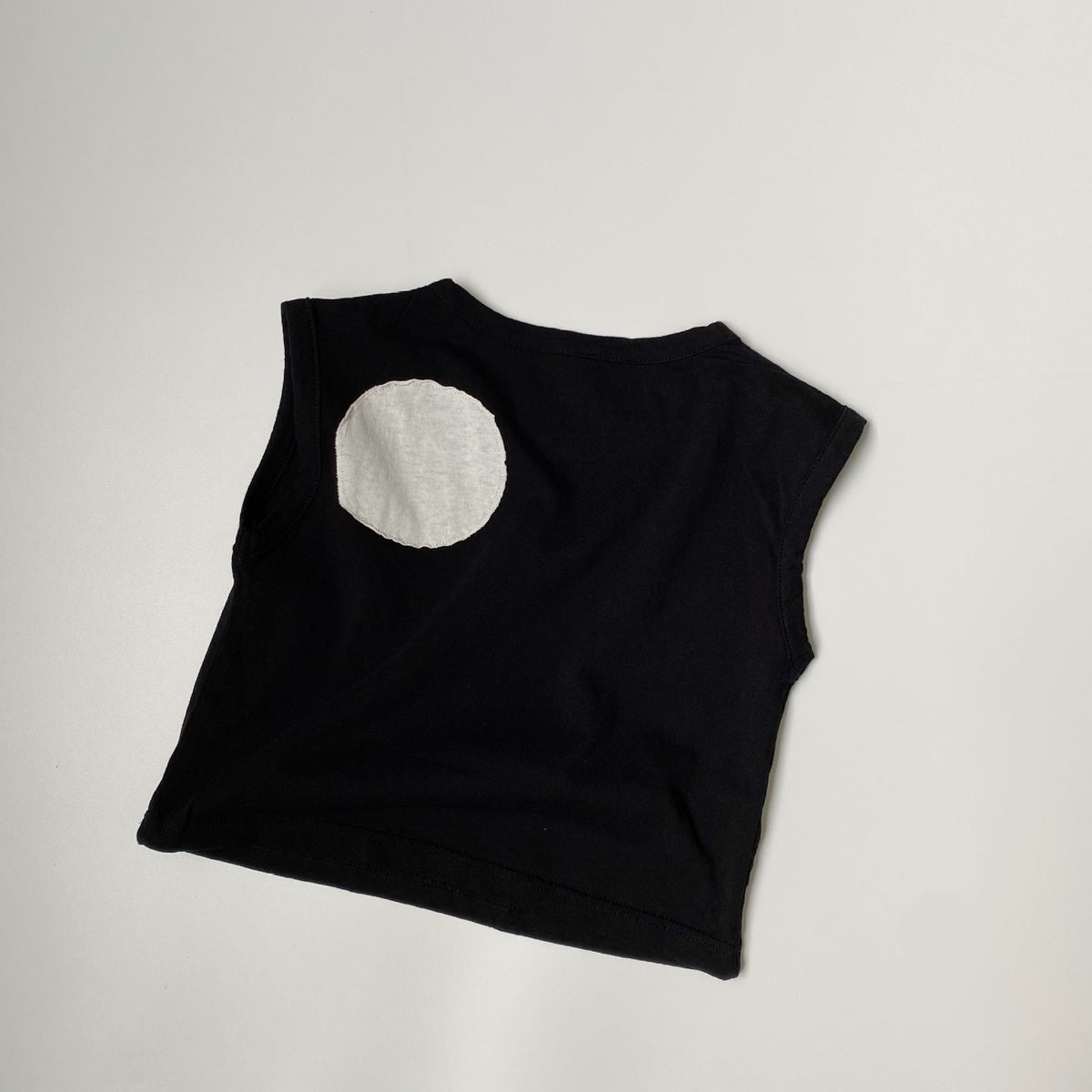 Children's cotton and linen back patch vest