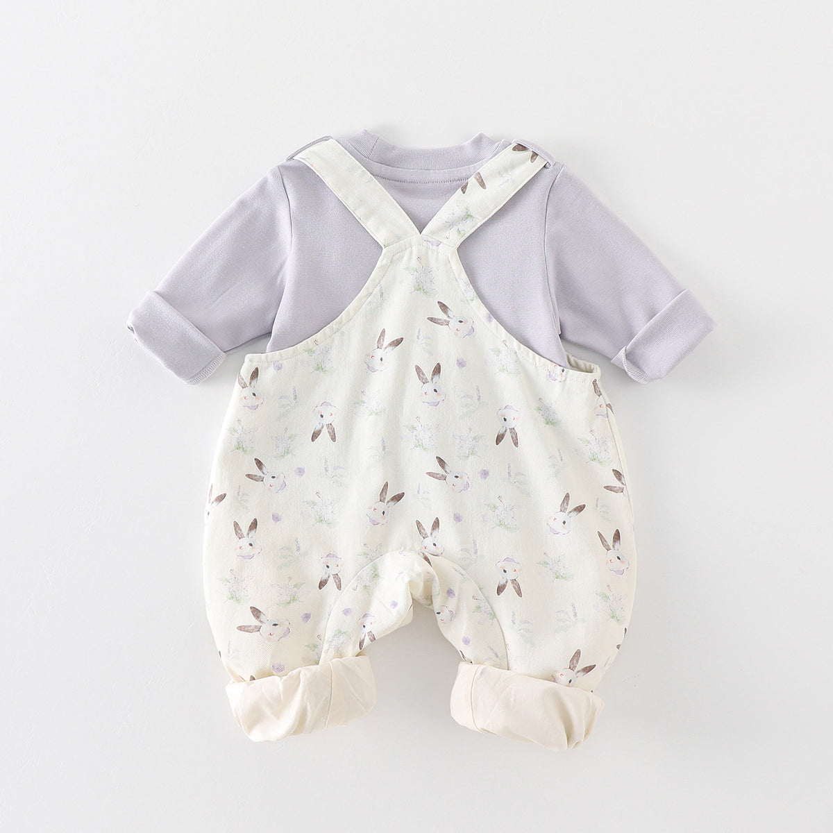 Girl's Spring Floral Overalls Set, Cute and Stylish Outfit for Babies, Adorable and Charming Baby Clothing