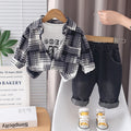 Children and babies casual long sleeved three piece set
