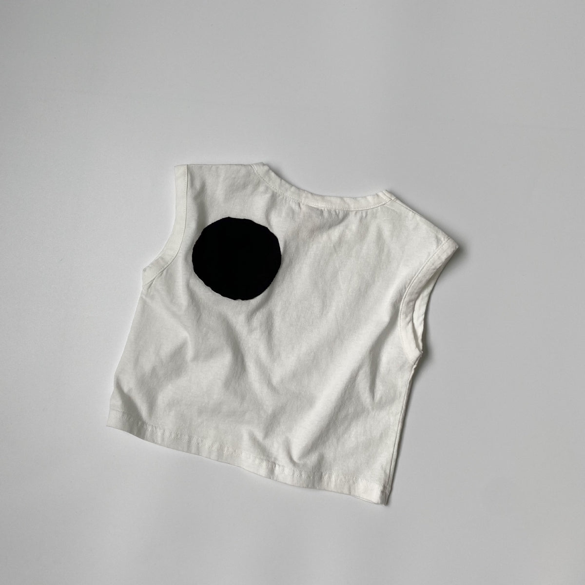 Children's cotton and linen back patch vest
