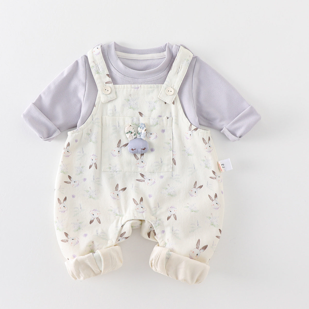 Girl's Spring Floral Overalls Set, Cute and Stylish Outfit for Babies, Adorable and Charming Baby Clothing