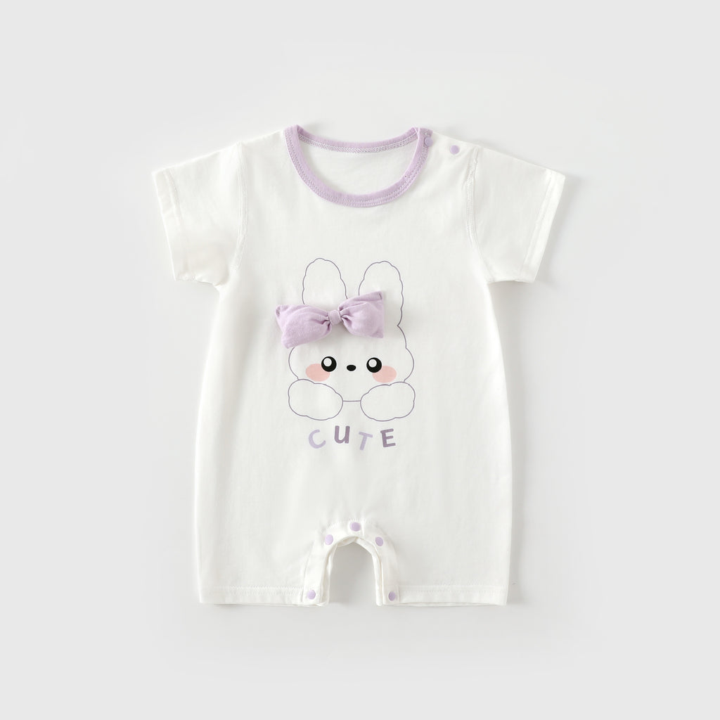 Baby jumpsuit clothes boneless summer short sleeved crawling clothes for babies