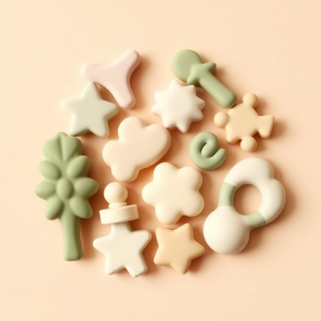 Coffret anneaux de dentition en silicone pastel