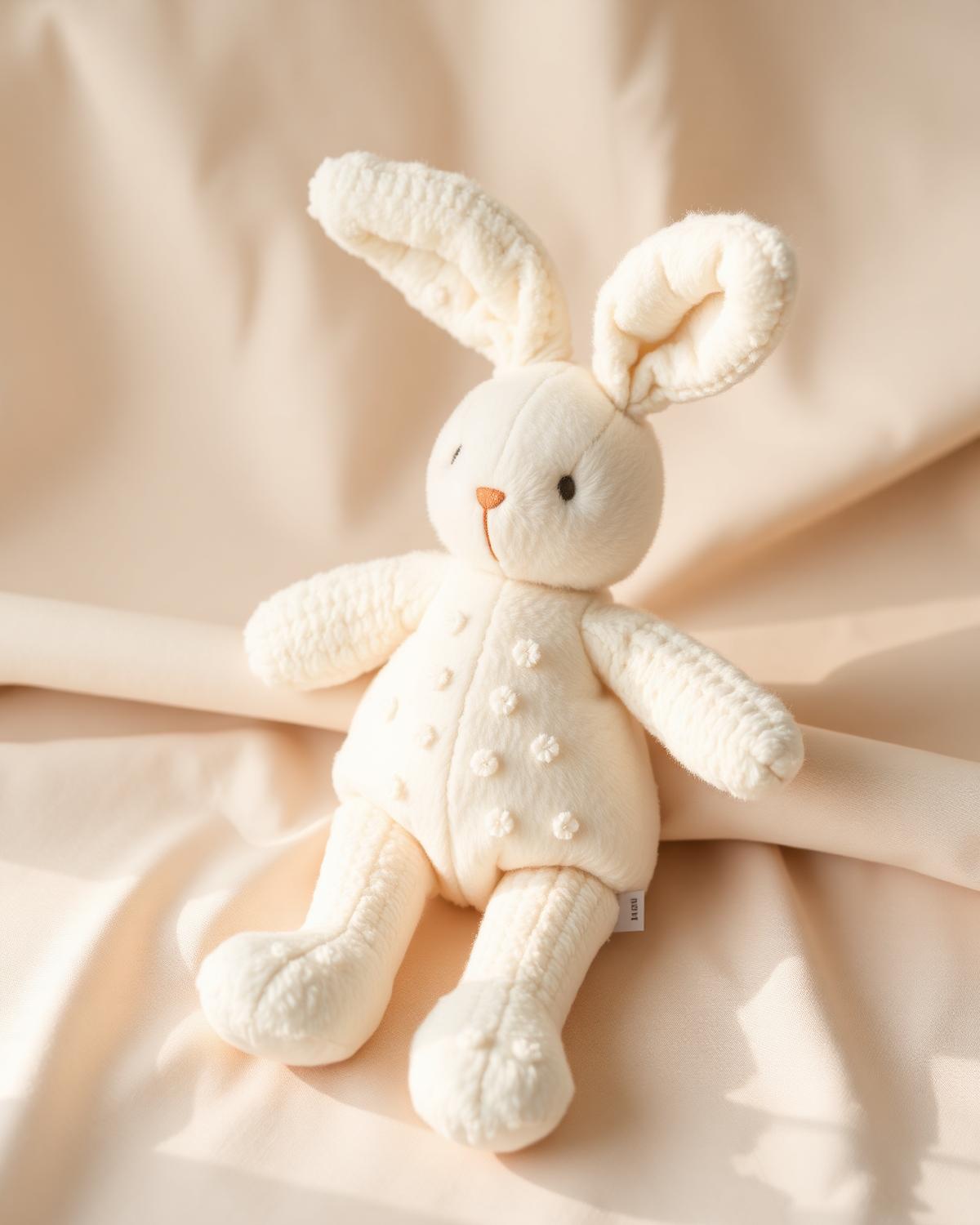 Doudou lapin élégance crème Bébé Élégance